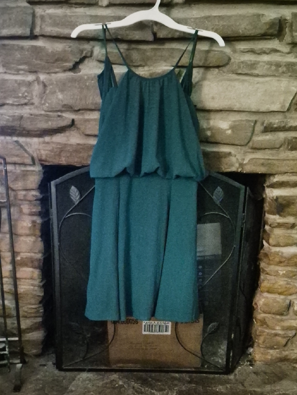 Lulu's Teal Spaghetti Strap Mini Dress